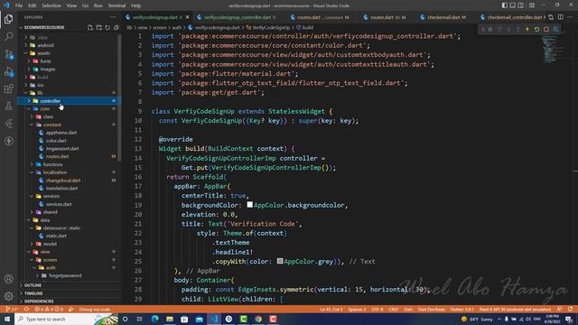 22  - Continuing To Build Authenticator Pages ( Flutter & PHP & MYSQL Ecommerce Arabic)