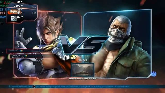 Tekken 7 - Intel Core I3-2120 + GT 1030 + 8GB RAM смотреть онлайн