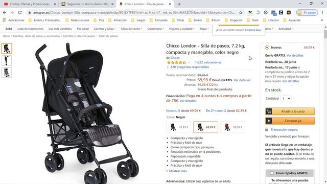 ? ¡Oferta Amazon! Chicco London Silla de paseo barata 70€ ¡22% DTO! Opiniones | Descuentos ? смотреть онлайн