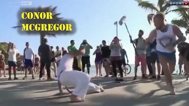 Conor McGregor, Thiago "Marreta" Santos & Elizeu Zaleski doing the Most Powerful Kick in Capoeira смотреть онлайн