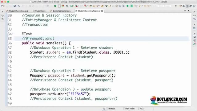 071 Step 27 Transaction Entity Manager and Persistence Context смотреть онлайн