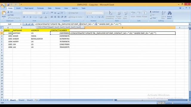 Write update query / statement in excel for bulk data - step-by-step смотреть онлайн