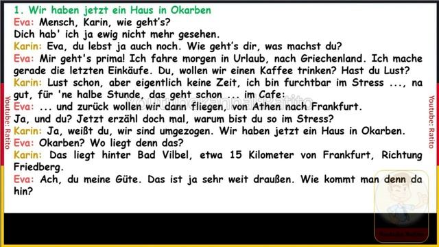 Deutsch Lernen Mit Dialogen A2