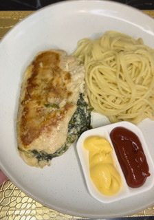 Куриная грудка со шпинатом