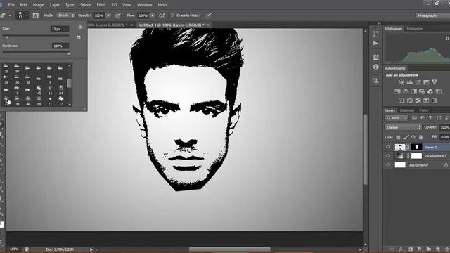 Photoshop CS6 Tutorial - Galaxy Logo Design From Face смотреть онлайн