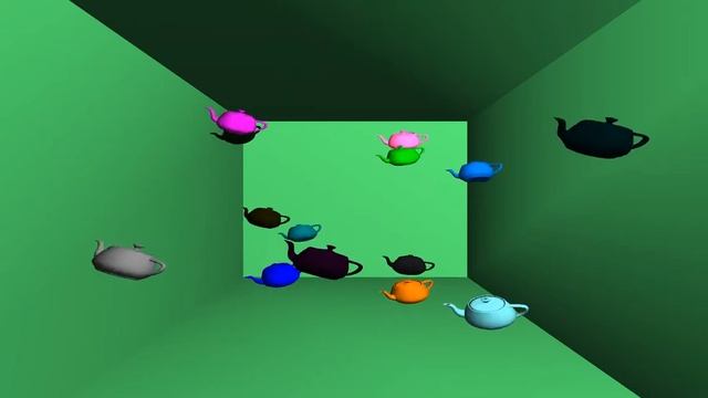 OpenGL Teapots Flying смотреть онлайн