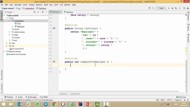 Урок 30 - Интерфейс Comparable (прокачанная Java) смотреть онлайн