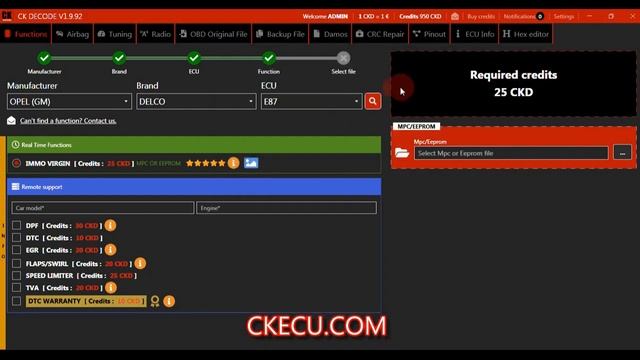 GM OPEL | CHEVROLET ACDELCO E39 | E39A | E78 | E87 | E80 | E83 | E98 IMMO VIRGIN | PINCODE | VIN