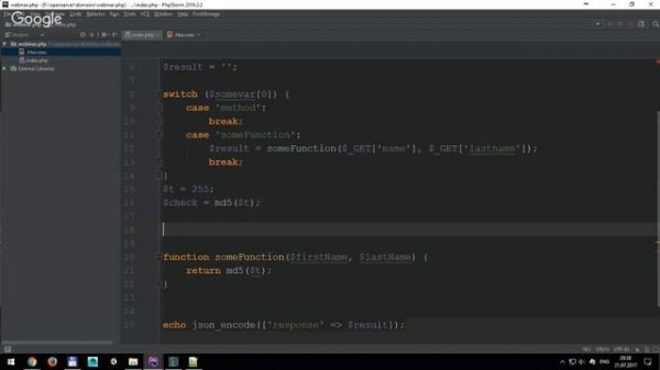 Вебинар "Своё API на PHP"
