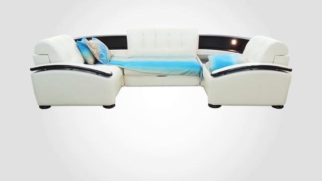 Механизм трасформации «Аккордеон» для умного п-образного дивана смотреть онлайн