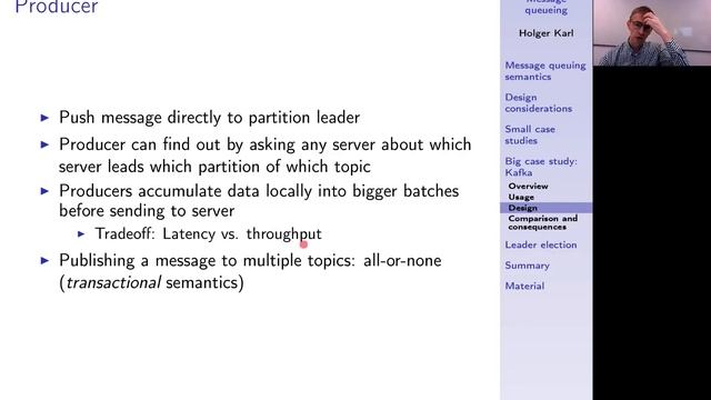 Verteilte Systeme, Kapitel 9e, Kafka usage and design discussion смотреть онлайн