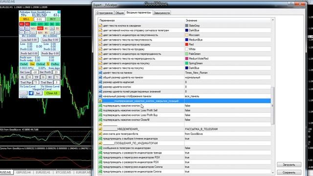 FxScalper - режим управления рассылкой в телеграм из MetaTrader и запрет случайных нажатий на кнопк смотреть онлайн