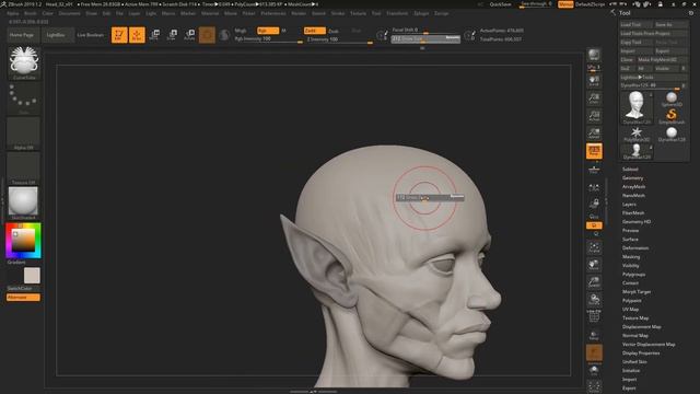 Zbrush Head Sculpt 32 - Demon Princess смотреть онлайн