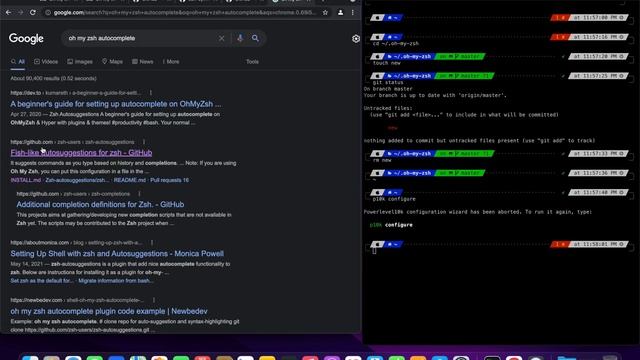 Configure i-term using Oh-My-ZSH | Install powerlevel10k theme & ZSH plugins смотреть онлайн
