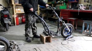 МОТОСАМОКАТ Своими Руками из скутера.Начало. DIY