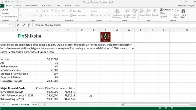 EXCEL for Managers UNIT 3.1.5 - Financial Planning Exercise смотреть онлайн