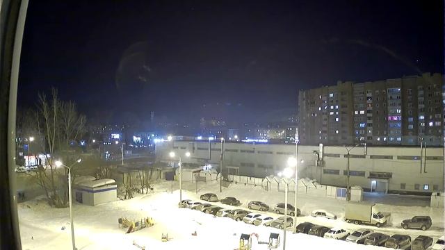 Пример съемки IP видеокамерой 5Мп с 5го этажа. Ночь. смотреть онлайн
