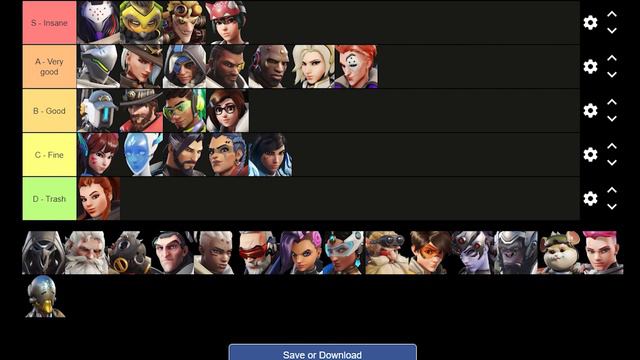GOLD PLAYER Tier List (Overwatch 2, Season 2) смотреть онлайн