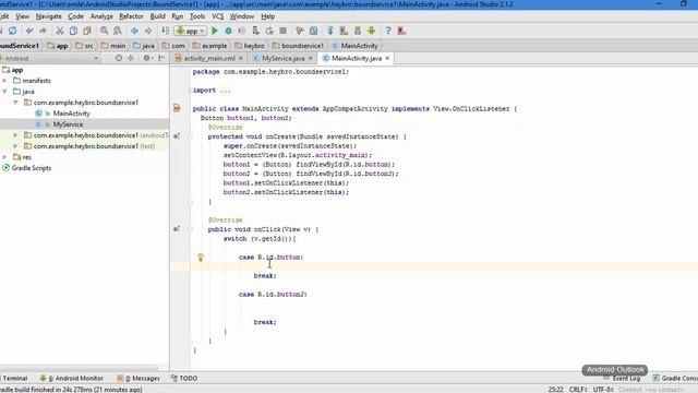 Android App Development Tutorial Series - 17 - Creating Bound Services by extending Binder Class смотреть онлайн