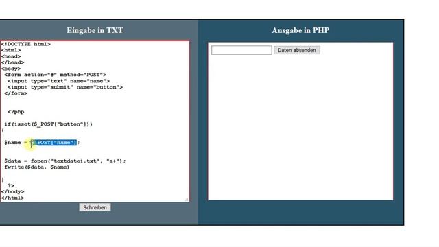 PHP.8 in Textdatei schreiben Deutsch смотреть онлайн
