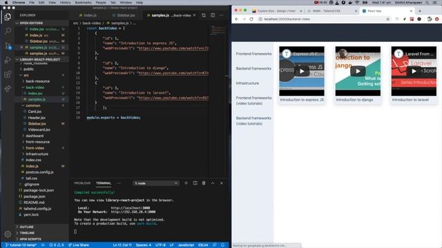 React JS crash course tutorial 12 - finalising a video player functionality in react смотреть онлайн