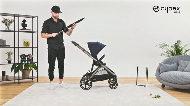Cybex Parasol - как установить зонтик на коляску Cybex Gazelle S смотреть онлайн