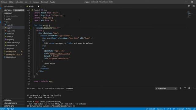 Como Cifrar a MD5 en React JS | Tutorial en Español (2020) смотреть онлайн