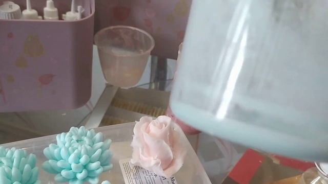 ХРИЗАНТЕМЫ БИРЮЗОВЫЕ для мыльного букета. МЫЛОВАРЕНИЕ смотреть онлайн