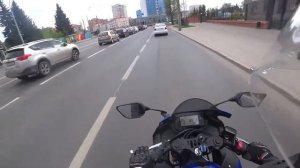 Yamaha R3 Казань разгон и езда по городу