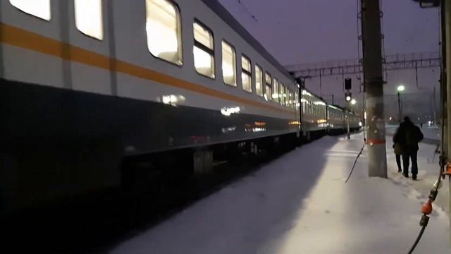 Электропоезд ЭП2Д-0113 станция Голицыно "Красиво уходит в тупик на станции Голицыно" 22.01.21. смотреть онлайн