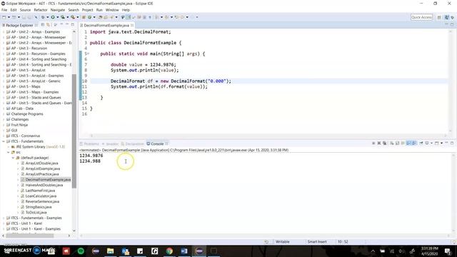 Using the DecimalFormat Object смотреть онлайн