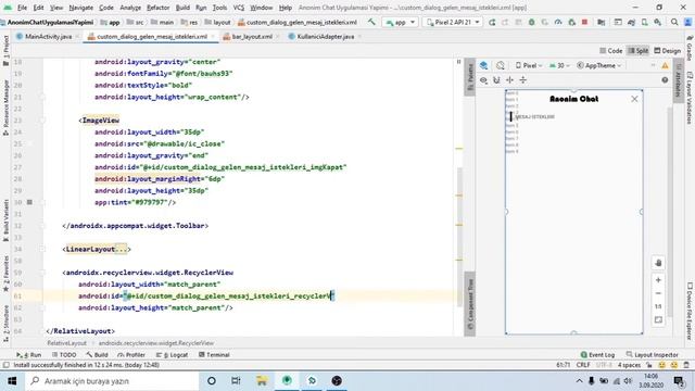 Android Studio Java - [Anonim Chat] Mesaj İsteklerini Alacağımız Bir Dialog Yapalım смотреть онлайн