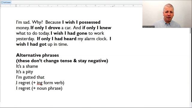 Advanced English Grammar and Speaking Practice (7 WAYS TO EXPRESS REGRET) смотреть онлайн