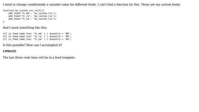 Wordpress: Change conditionally a variable value for different feeds смотреть онлайн