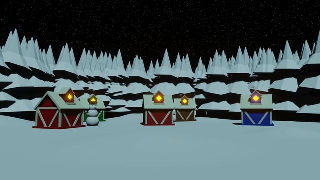 "Majestica - This Christmas" Blender Low Poly Village Animation смотреть онлайн