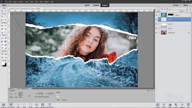 How You Can Do a Torn Paper Effect in Photoshop Elements Expert Mode смотреть онлайн