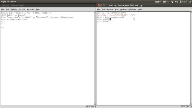 Python - Решение http://acmp.ru/ - Task 1 - A+B смотреть онлайн