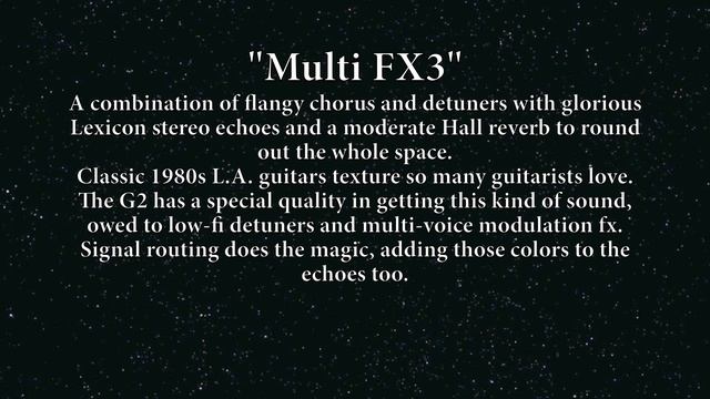Lexicon MPX-G2 Library : "MultiFX3" смотреть онлайн