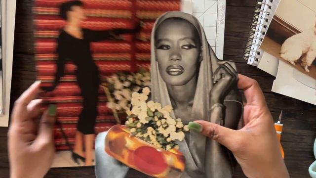 Collage with Me! +Vibe | Fashion Magazine Collage Art Making Process смотреть онлайн