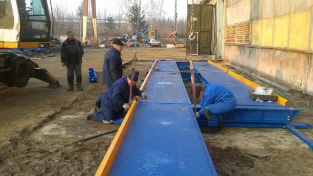Монтаж автомобильных весов на плитах смотреть онлайн