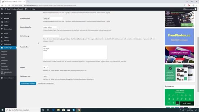 Wordpress Wartungsmodus aktivieren смотреть онлайн