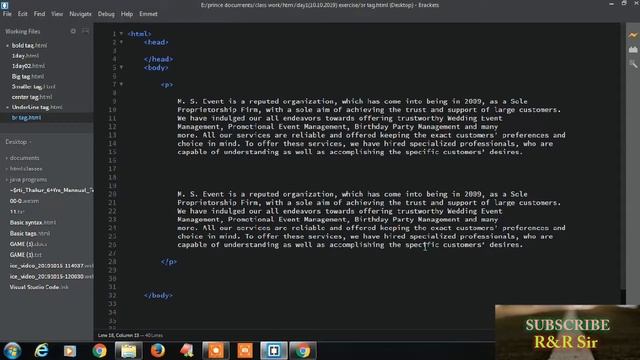 HTML line break tag смотреть онлайн