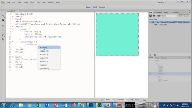 How to use CSS Transform and CSS Transition Properties смотреть онлайн