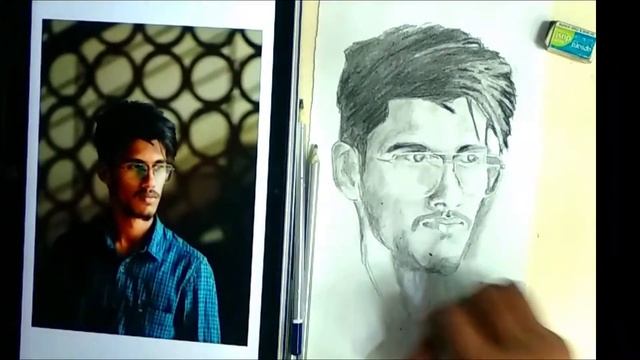 Free-Hand Portrait | Pencil Sketch | Easy Pencil Drawing | Portrait sketch | Akhilan | Pro Painter смотреть онлайн