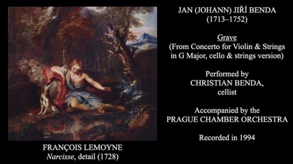 J. J. Benda - Grave from Concerto for Violin & Strings in G Major - Christian Benda, Cellist
