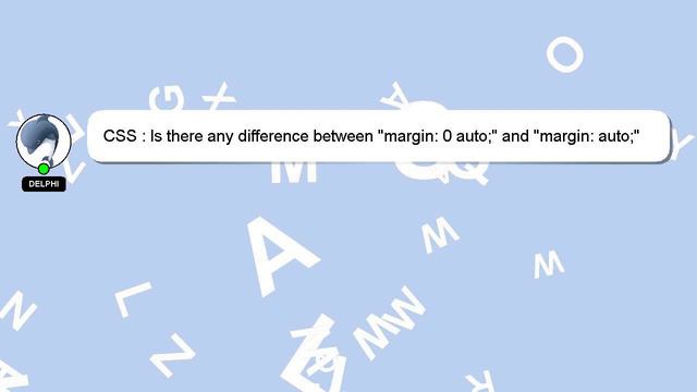 CSS : Is there any difference between "margin: 0 auto;" and "margin: auto;" смотреть онлайн