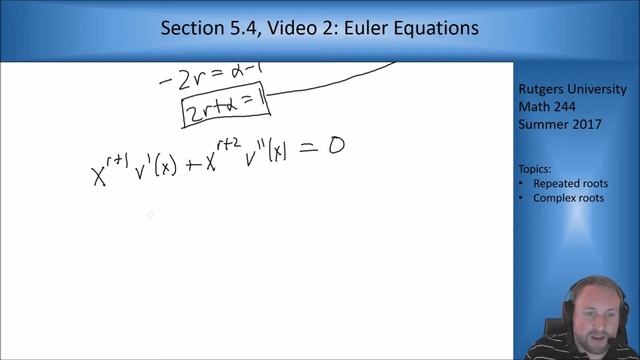 MATH 244: Section 5.4, Video 2: Euler Equations Part 2 смотреть онлайн