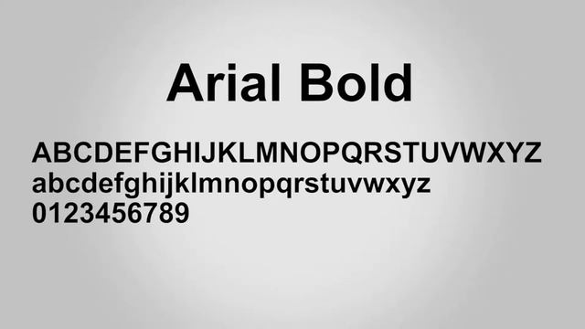 Arial Bold Font смотреть онлайн