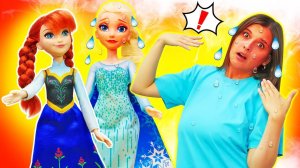 Кто отменил зиму? Куклы Анна и Эльза Холодное сердце в детском шоу про детективов Тойклаб