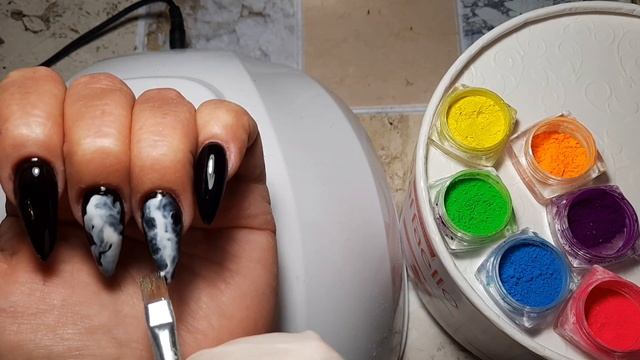 *172*Наращивание Ногтей Гелем на Нижние Формы.Миндаль.Дизайн Неоновыми пигментами. смотреть онлайн